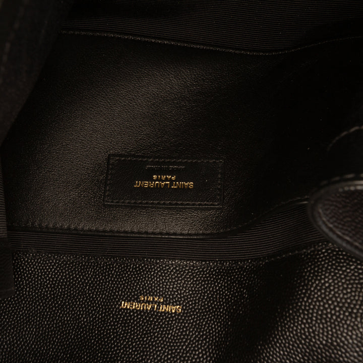 Saint Laurent Grain De Poudre Triquilt Sac enveloppe Moyen Monogram Noir
