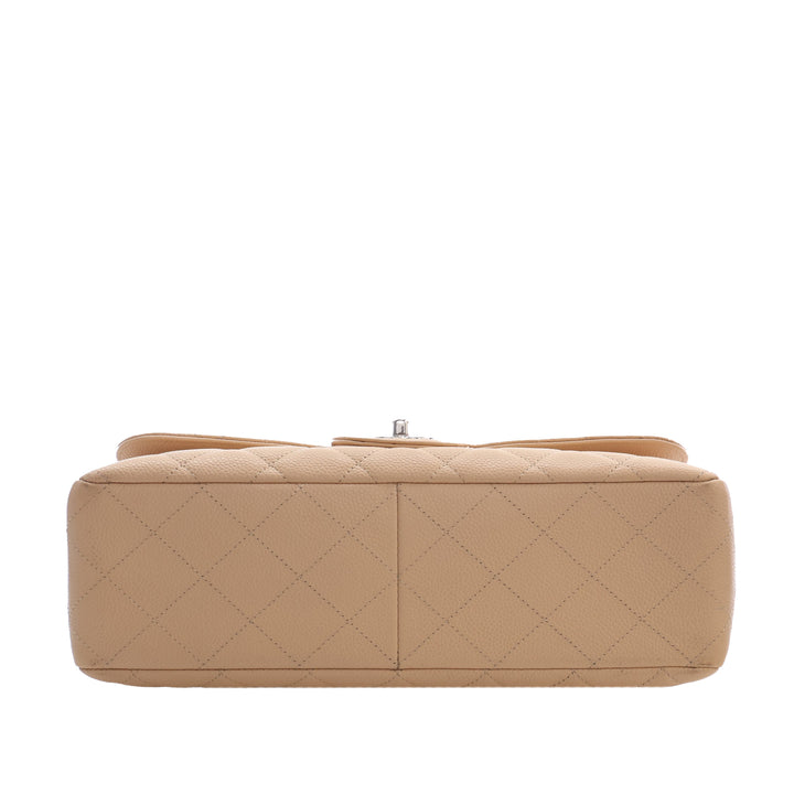 Classic Rabat simple Jumbo Cuir caviar Beige