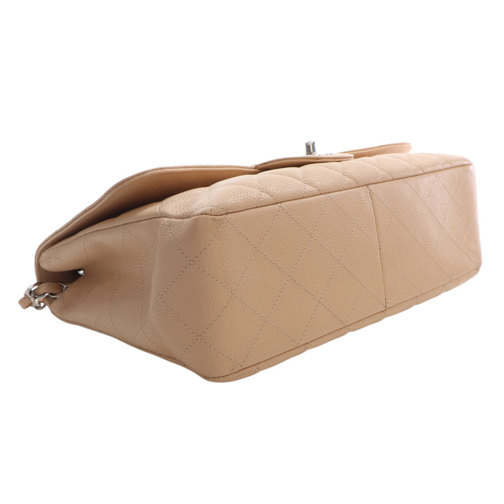 Classic Rabat simple Jumbo Cuir caviar Beige