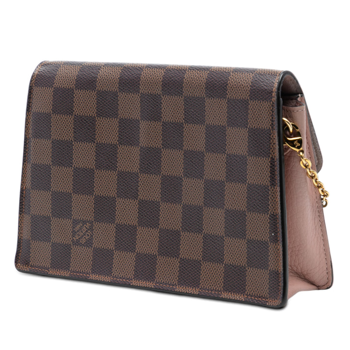 Louis Vuitton Damier Ebene Croisette Chain Portefeuille