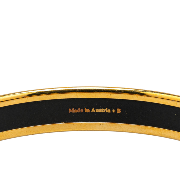 Narrow Musical Instruments Enamel Bangle 65 Black - Gaby Paris