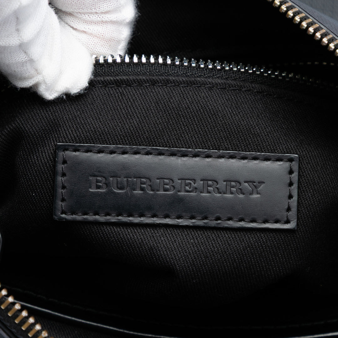 Burberry Smoke Check Coated Toile Beckley Sac porté croisé