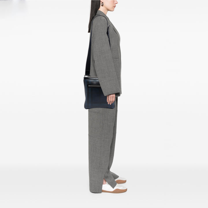 Burberry Smoke Check Coated Toile Beckley Sac porté croisé