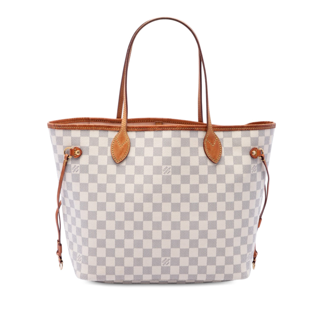 Louis Vuitton Neverfull MM Damier Azur Blanc – vue principale – GABY PARIS