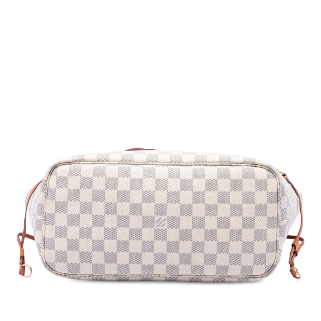 Louis Vuitton Neverfull MM Damier Azur Blanc – vue 3 – GABY PARIS