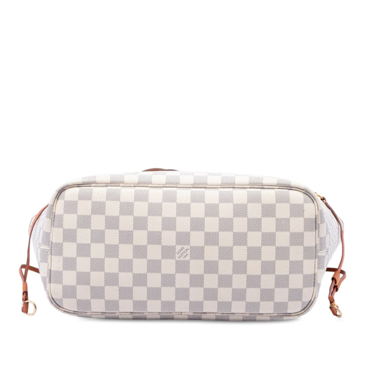 Louis Vuitton Neverfull MM Damier Azur Blanc – vue 3 – GABY PARIS
