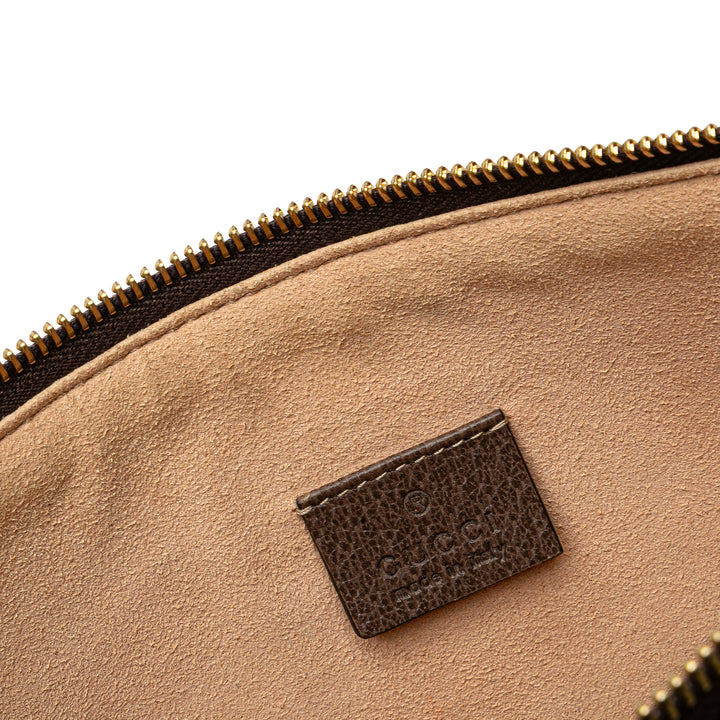 Large GG Supreme Ophidia Web Clutch Brown - Gaby Paris