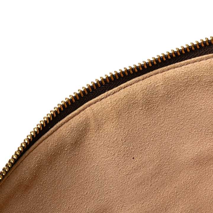Large GG Supreme Ophidia Web Clutch Brown - Gaby Paris