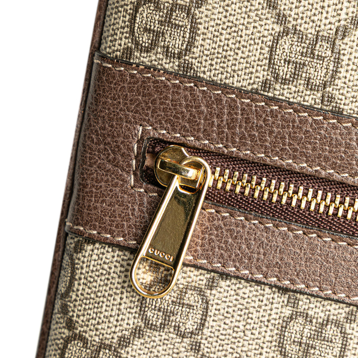 Large GG Supreme Ophidia Web Clutch Brown - Gaby Paris