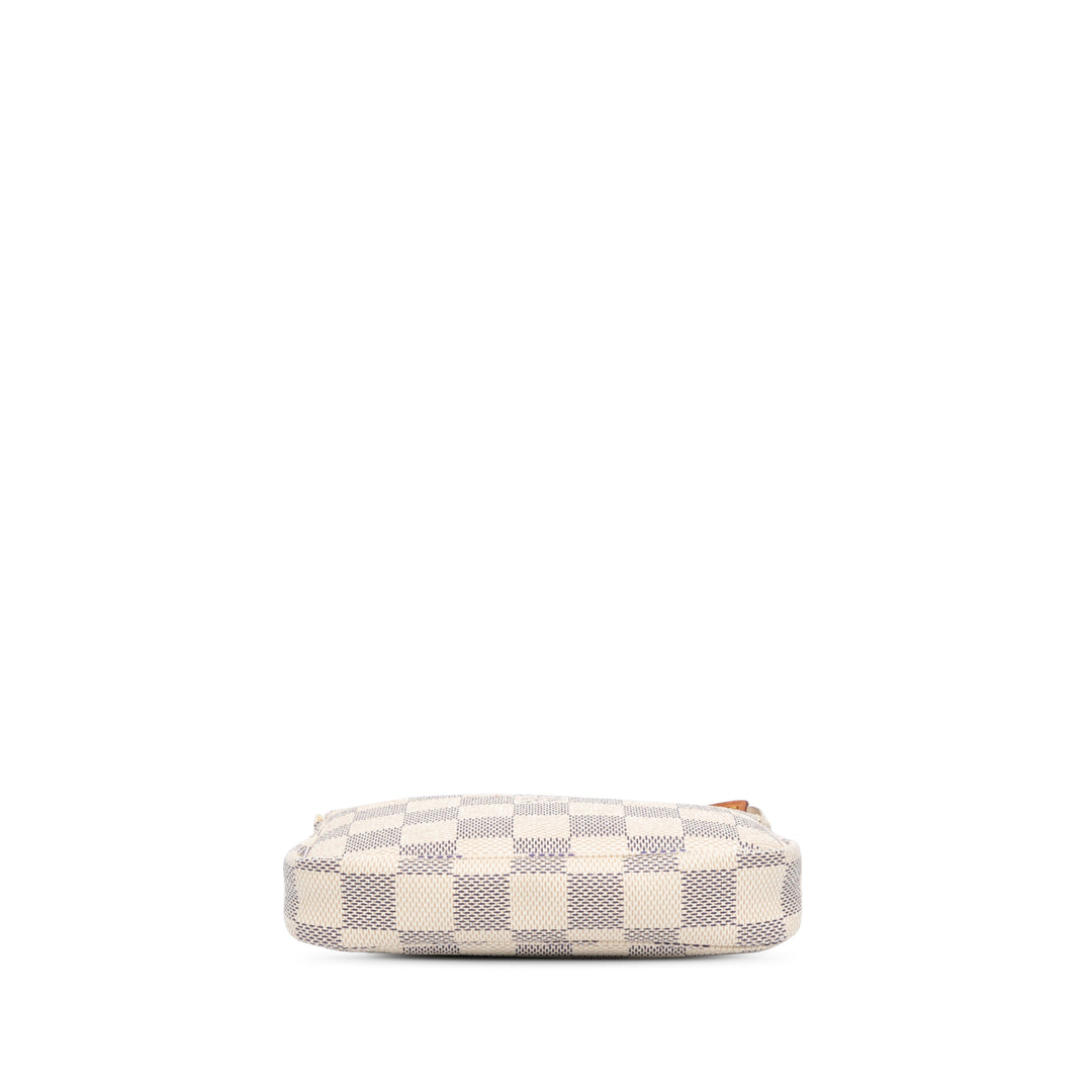 Damier Azur Mini Pochette Accessoires White - Gaby Paris