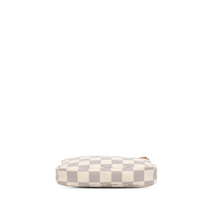 Damier Azur Mini Pochette Accessoires White - Gaby Paris