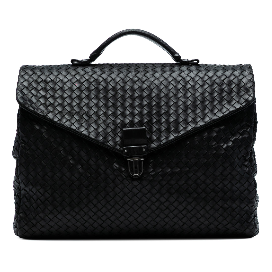 Bottega Veneta Nappa Intrecciato Porte-documents Noir – GABY PARIS Authentique
