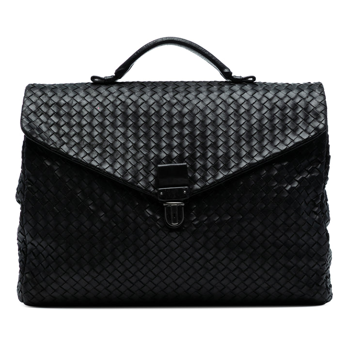 Bottega Veneta Nappa Intrecciato Porte-documents Noir – GABY PARIS Authentique