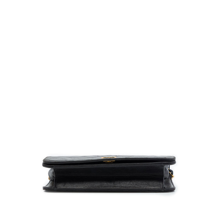 Chanel CC Matelassé Rabat intégral Moyen Cuir d'agneau Noir – vue 3 – GABY PARIS