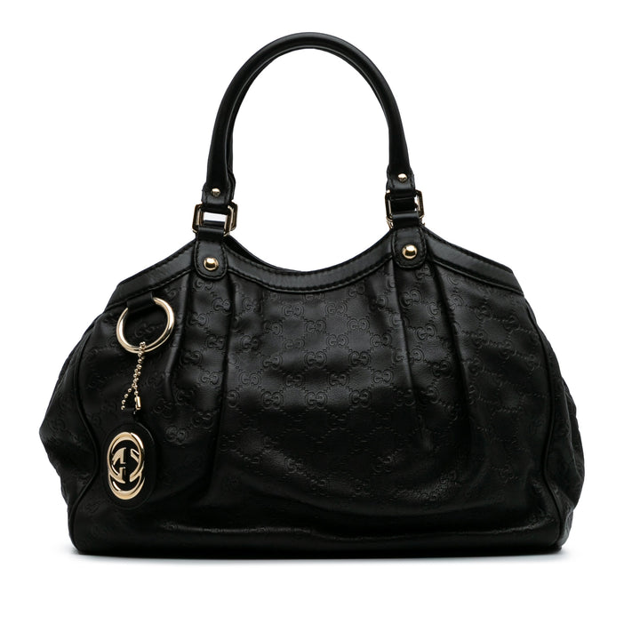 Medium Guccissima Sukey Tote Black - Gaby Paris