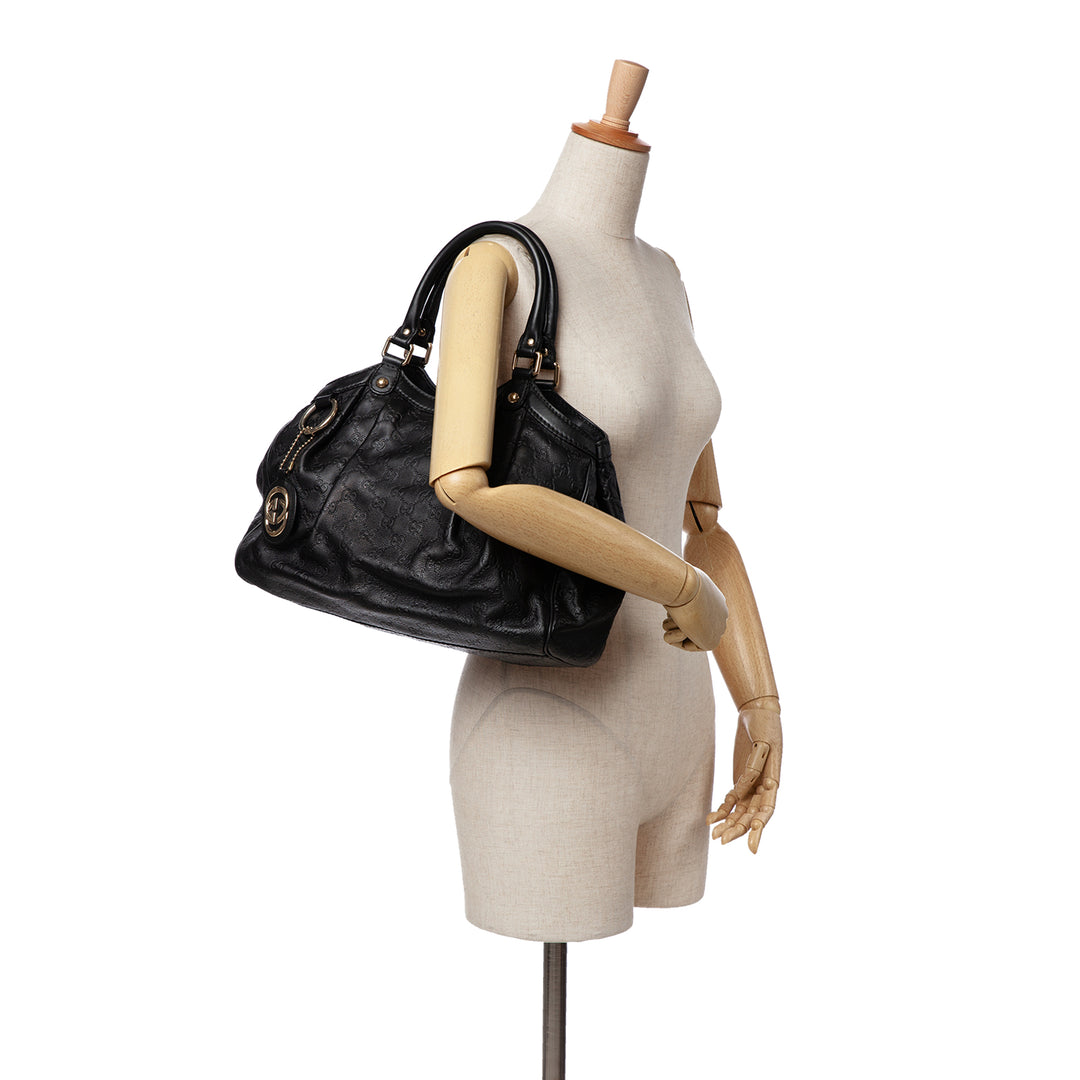 Medium Guccissima Sukey Tote Black - Gaby Paris