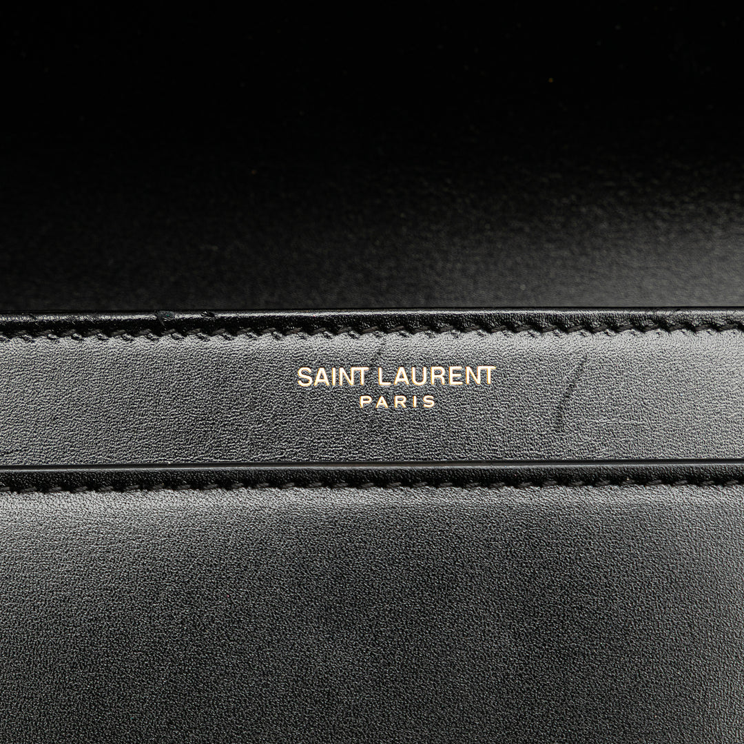 Saint Laurent Medium Cuir de veau Solferino Sac cartable In Boîte