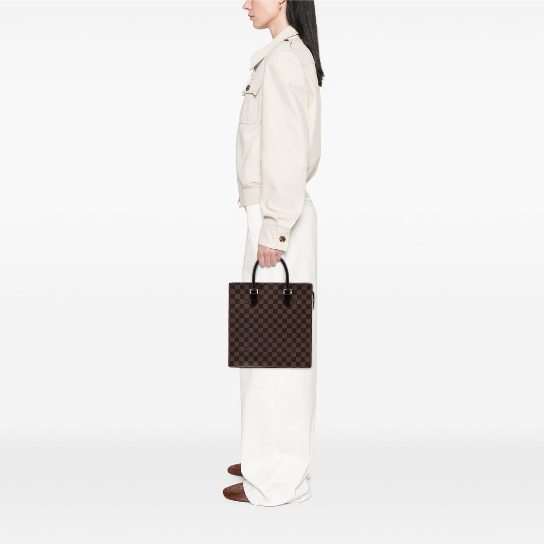 Venice Sac Plat Damier Ébène Marron