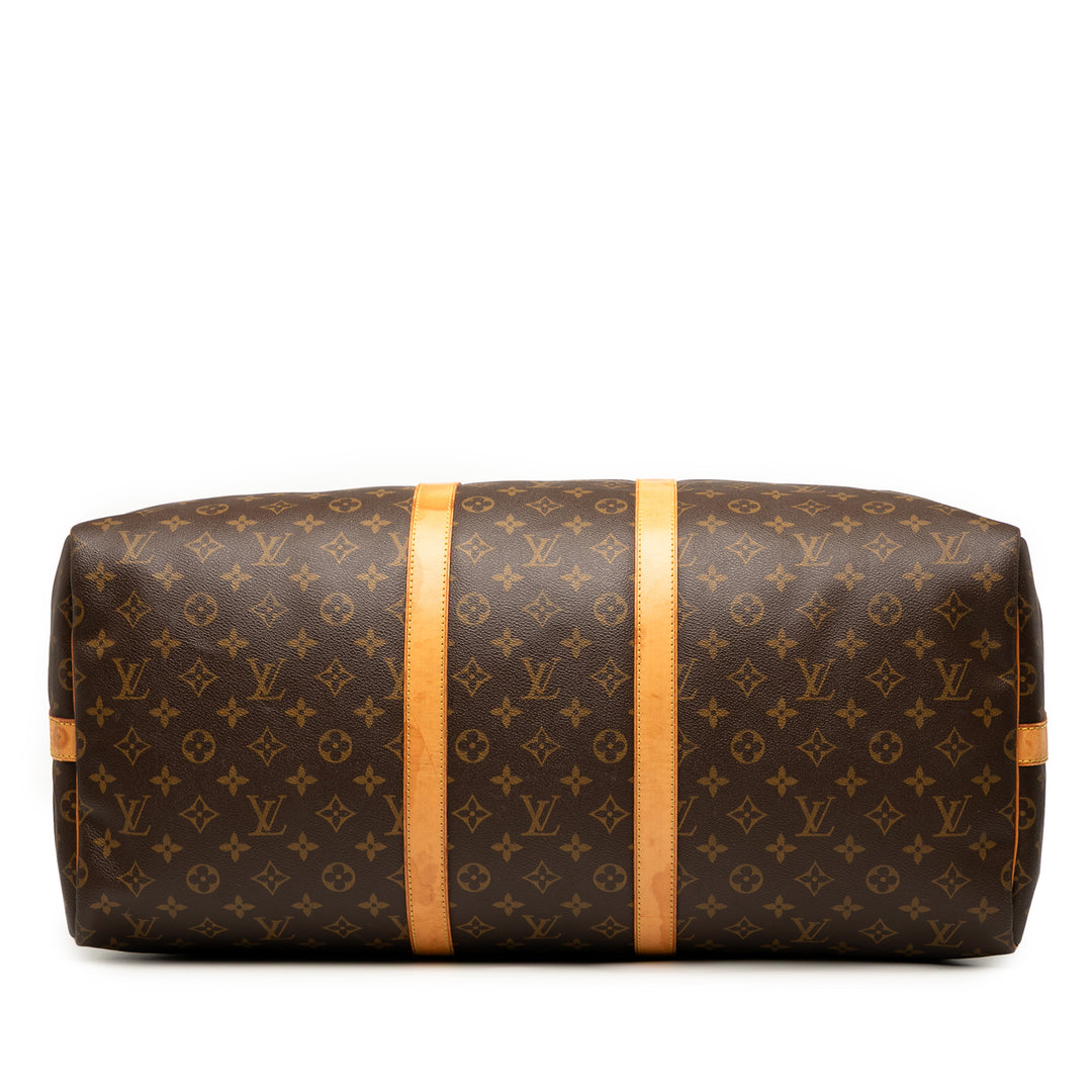 Louis Vuitton Monogram Keepall Bandouliere 55 Marron