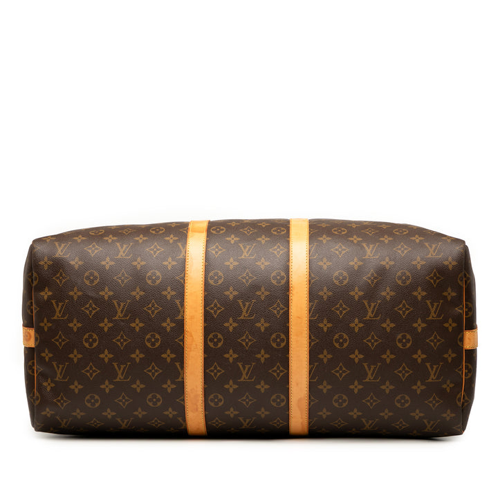 Louis Vuitton Monogram Keepall Bandouliere 55 Marron