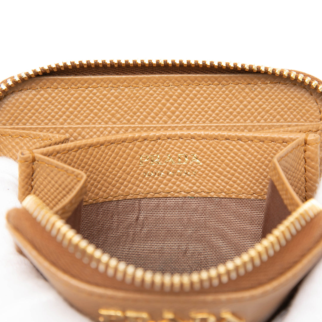 Prada Saffiano Zip Around Coin Pochette
