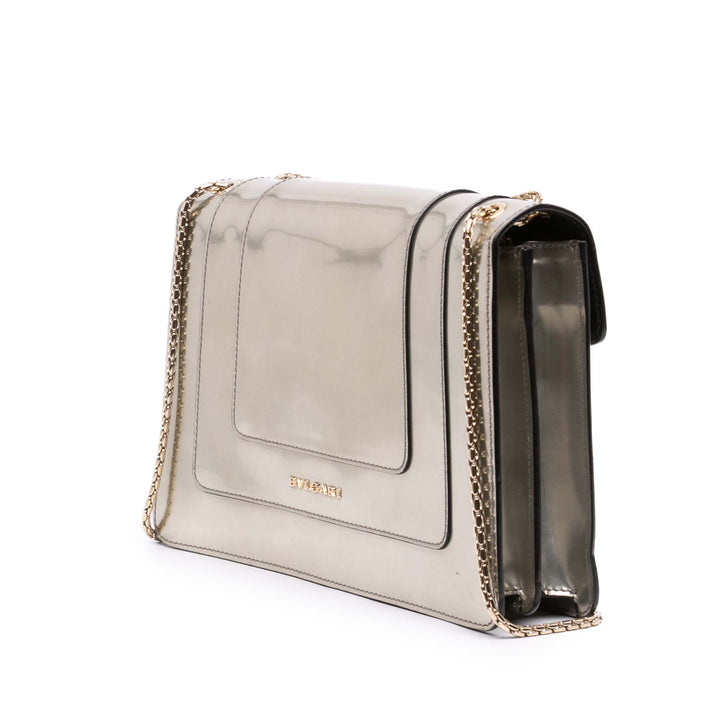 Bvlgari Sac porté épaule Serpenti Forever Moyen Argenté – vue 3 – GABY PARIS
