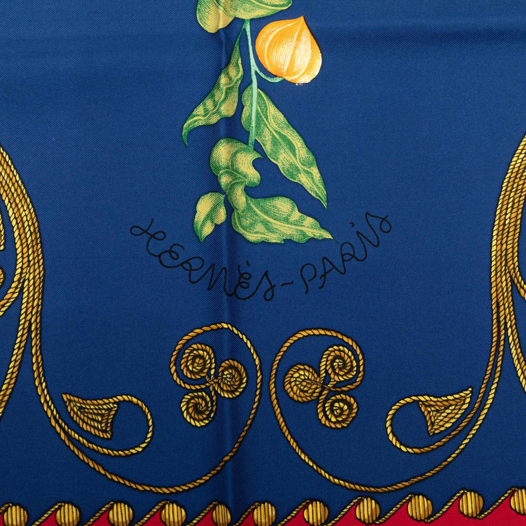 Arabesques Foulard 90 Bleu
