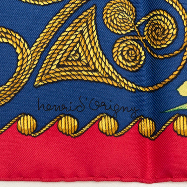 Arabesques Foulard 90 Bleu