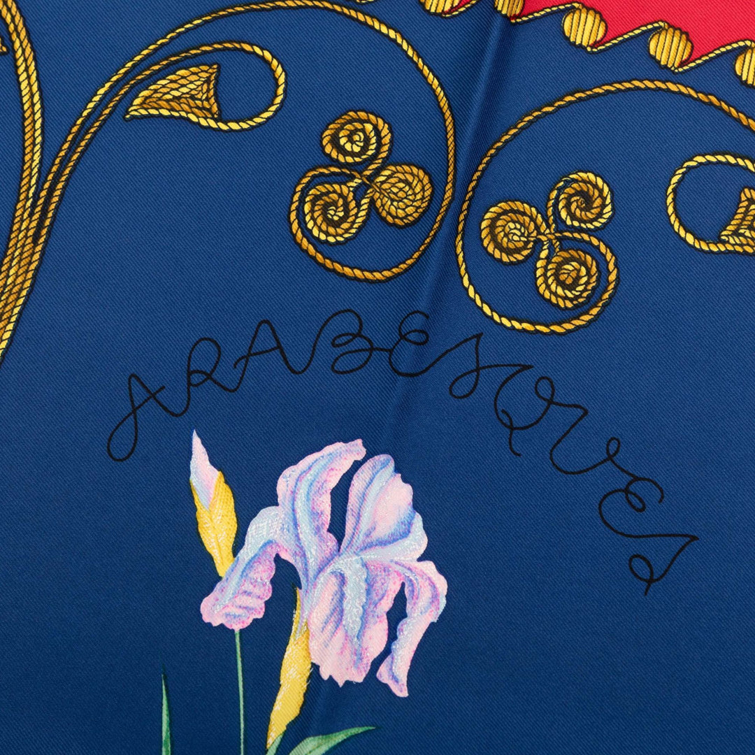 Arabesques Foulard 90 Bleu