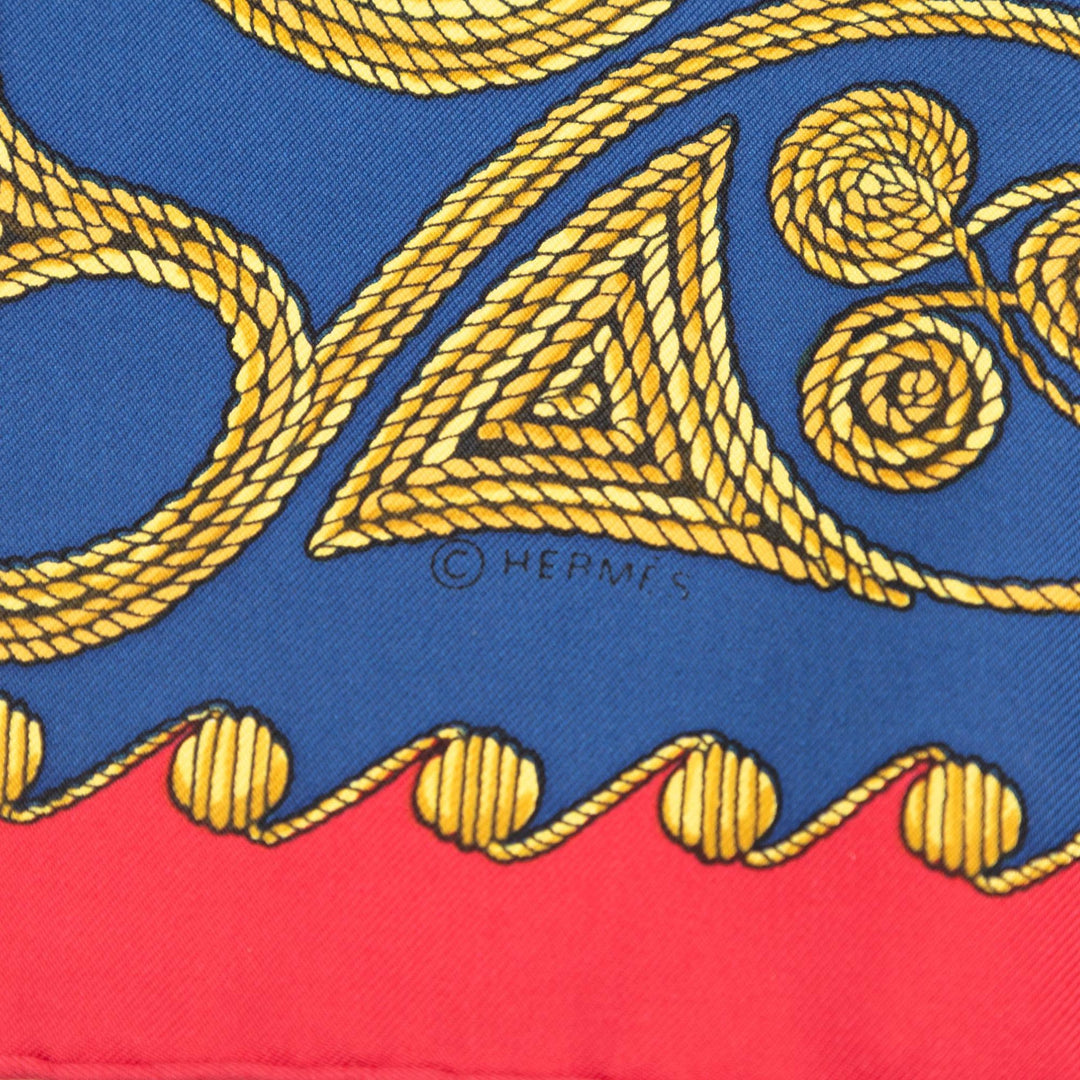 Arabesques Foulard 90 Bleu