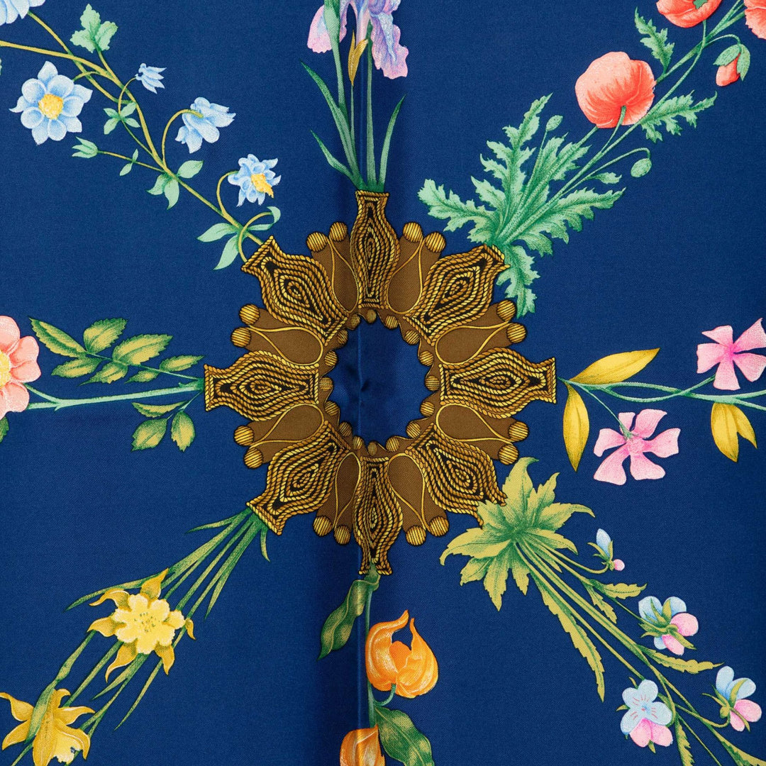 Arabesques Foulard 90 Bleu