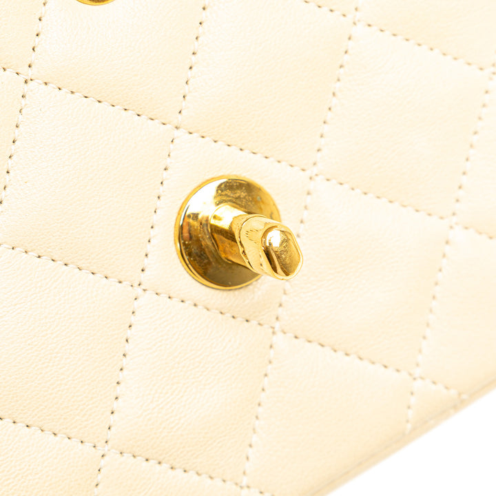 Medium Classic Lambskin Double Flap Brown - Gaby Paris