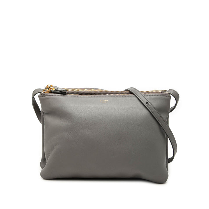 Celine Large Cuir d'agneau Trio Sac porté croisé