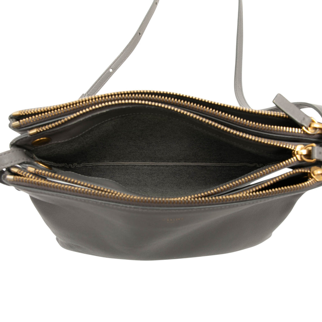 Celine Large Cuir d'agneau Trio Sac porté croisé