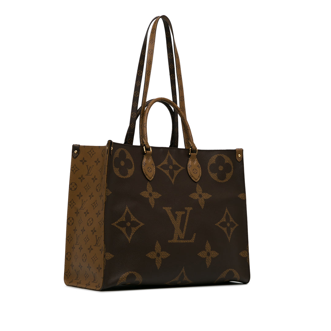 Louis Vuitton Monogram Reverse Giant OnTheGo GM Marron