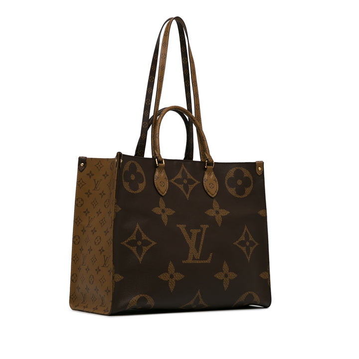 Louis Vuitton Monogram Reverse Giant OnTheGo GM Marron