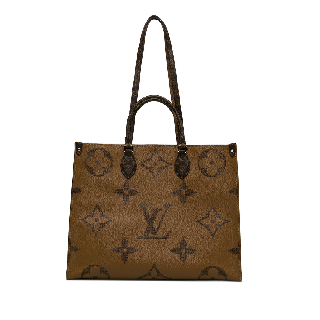 Louis Vuitton Monogram Reverse Giant OnTheGo GM Marron