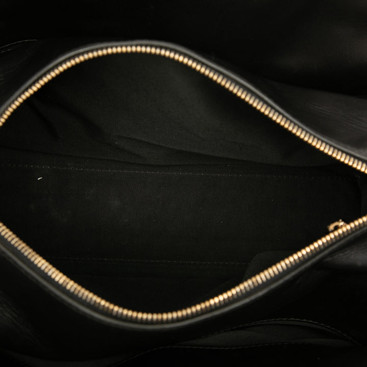 Chocolate Bar Barrel Sac Cuir d'agneau Noir