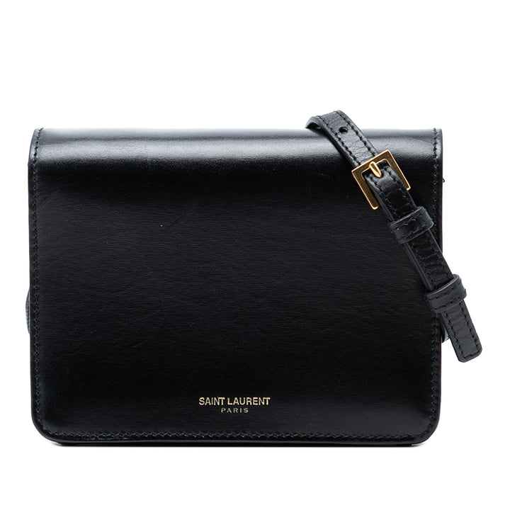 Saint Laurent Smooth Cuir de veau Monogram Sac porté croisé