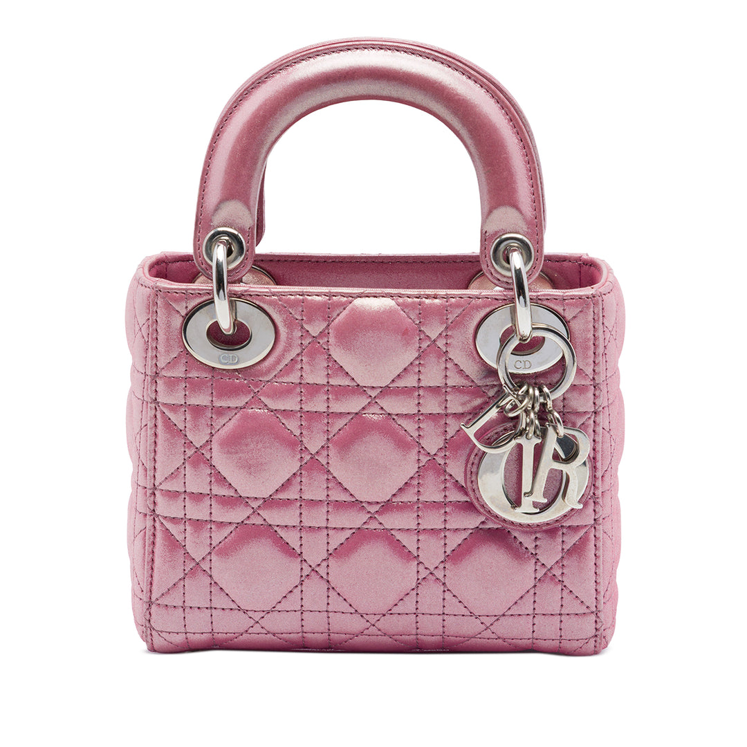 Dior Mini Iridescent Cuir d’agneau Cannage Lady Dior