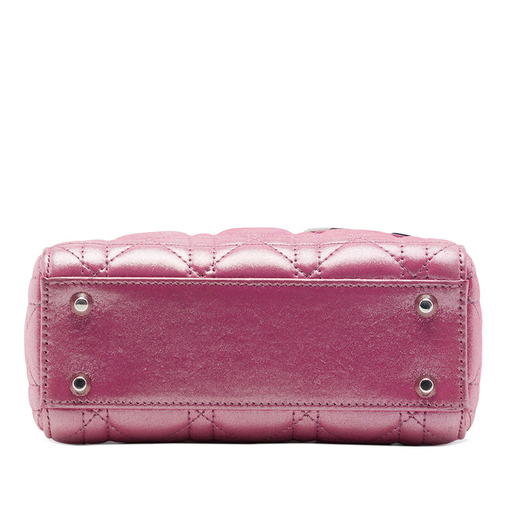 Dior Mini Iridescent Cuir d’agneau Cannage Lady Dior