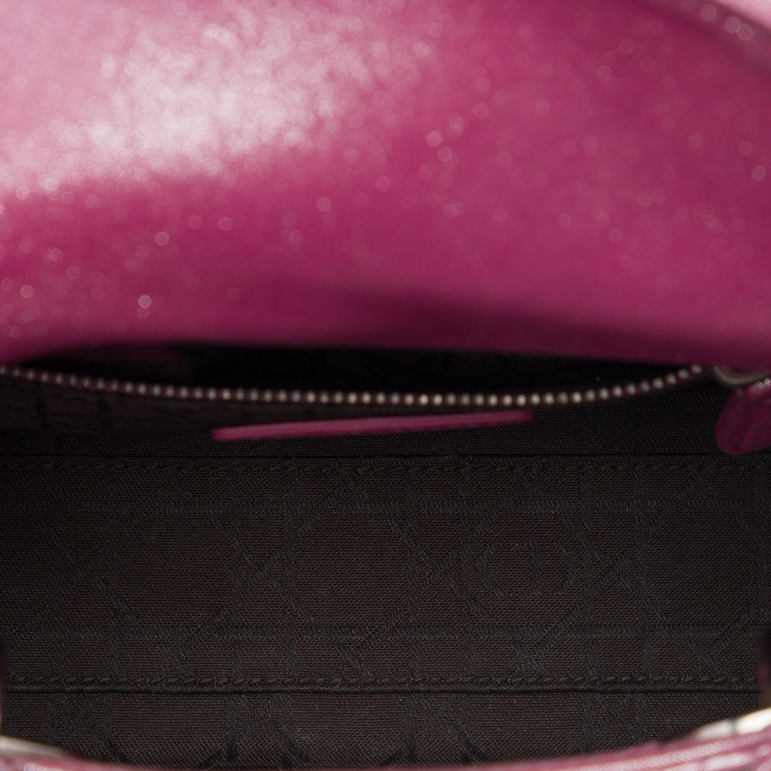 Dior Mini Iridescent Cuir d’agneau Cannage Lady Dior