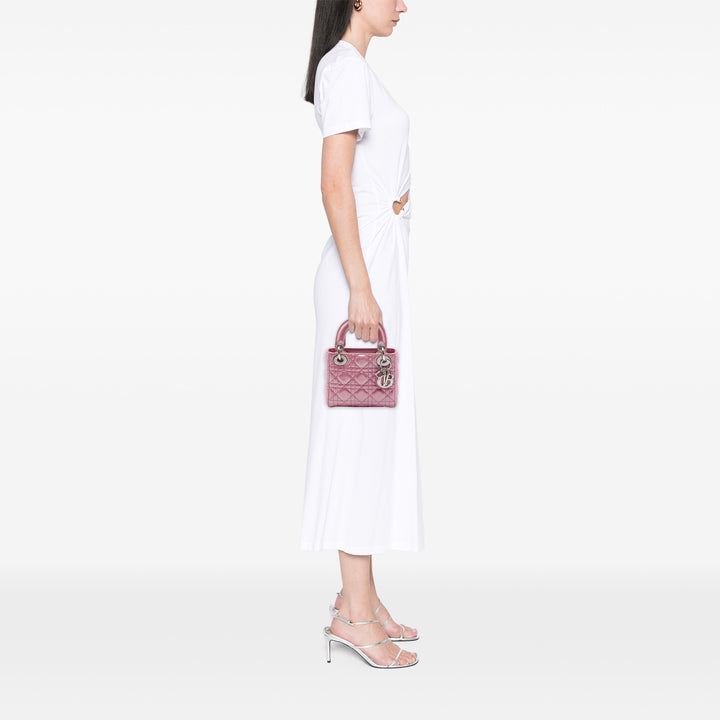Dior Mini Iridescent Cuir d’agneau Cannage Lady Dior