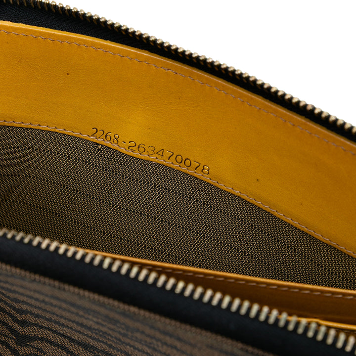 Fendi Zebra Print Toile Twins Sac à main Marron – GABY PARIS Authentique