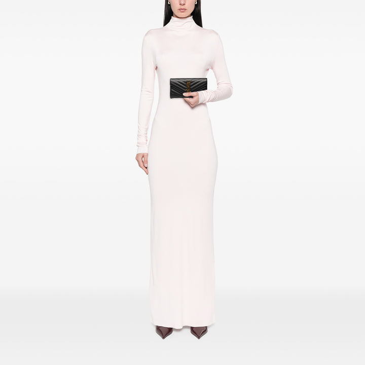 Saint Laurent Grain De Poudre Matelasse Chevron Monogram à rabat Portefeuille