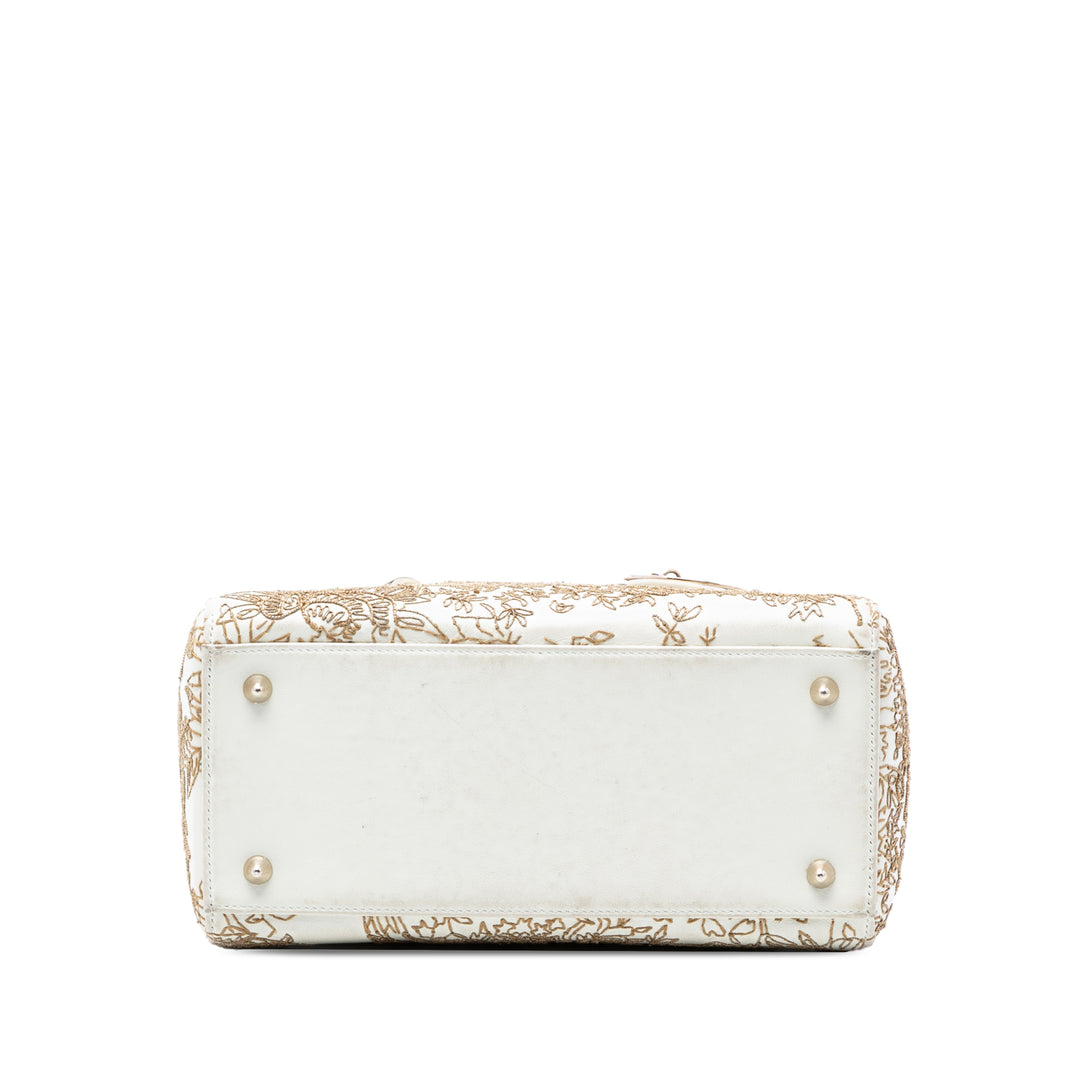 Dior Medium Cuir de veau brodé Jardin D Hiver Lady Dior