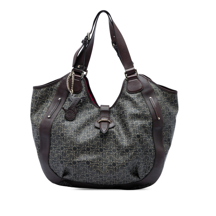 Celine Horse Carriage Cabas Toile enduite Gris