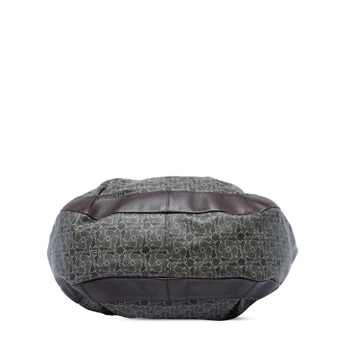 Celine Horse Carriage Cabas Toile enduite Gris