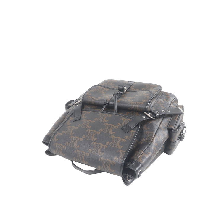 Celine Triomphe Sac à dos Grand Triomphe enduite Marron – vue 9 – GABY PARIS