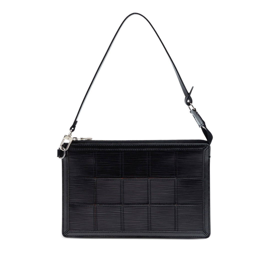 Louis Vuitton Stretch Delmonico Pochette Épi Noir – vue principale – GABY PARIS